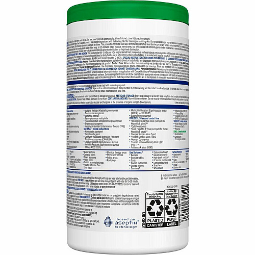 Clorox Healthcare Hydrogen Peroxide Cleaner Disinfectant Wipes (30824PL)