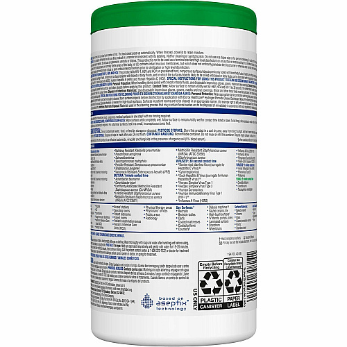 Clorox Healthcare Hydrogen Peroxide Cleaner Disinfectant Wipes (30824PL)