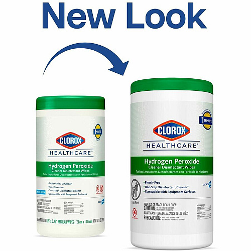Clorox Healthcare Hydrogen Peroxide Cleaner Disinfectant Wipes (30825PL)