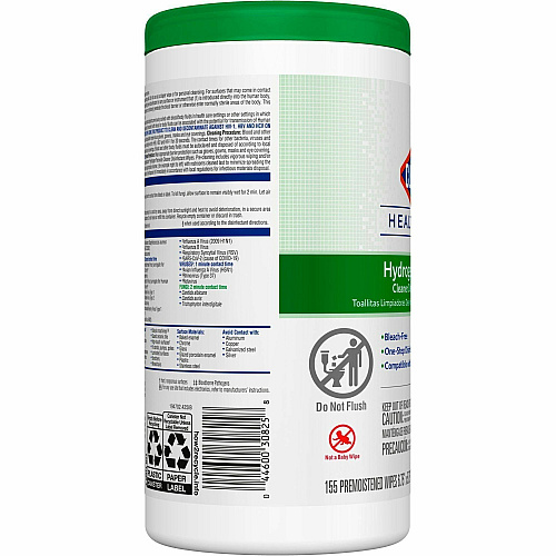 Clorox Healthcare Hydrogen Peroxide Cleaner Disinfectant Wipes (30825PL)