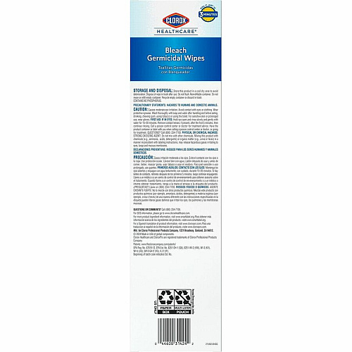 Clorox Healthcare Bleach Germicidal Wipes (31424BD)