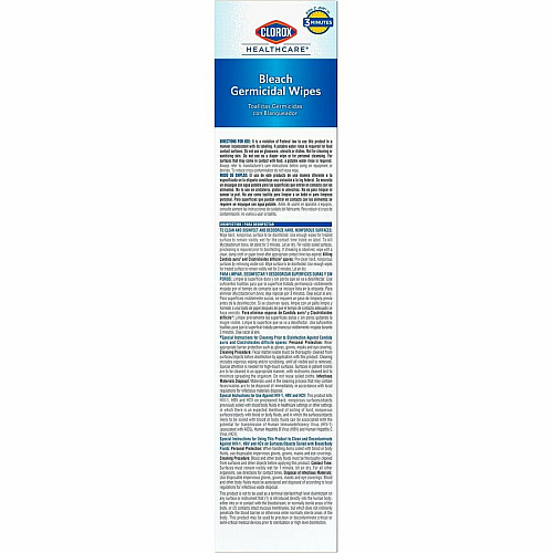 Clorox Healthcare Bleach Germicidal Wipes (31424PL)