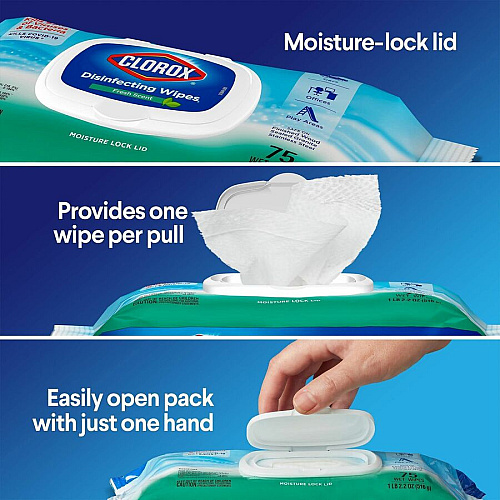Clorox Disinfecting Cleaning Wipes Flex Pack (31430PL)