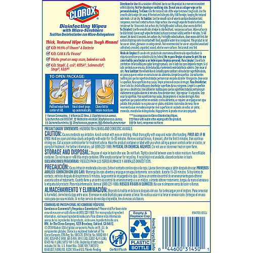 Clorox Disinfecting Wipes with Micro-Scrubbers (31450BD)