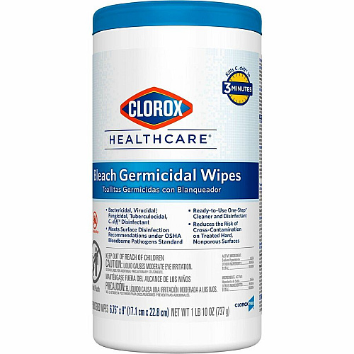 Clorox Healthcare Bleach Germicidal Wipes (35309PL)