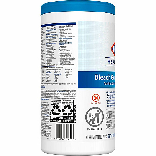 Clorox Healthcare Bleach Germicidal Wipes (35309PL)