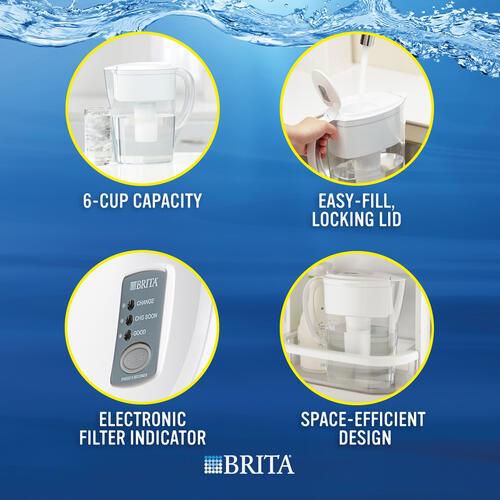 Brita Space Saver Water Filter Pitcher (35566BD)