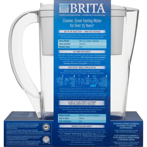 Brita Space Saver Water Filter Pitcher (35566CT)