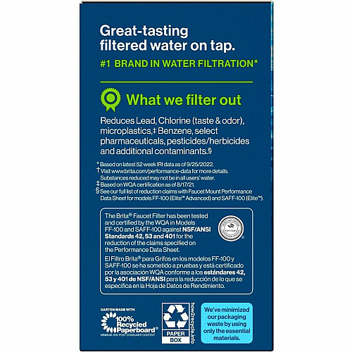 Brita On Tap Water Filtration System Replacement Filters For Faucets (36309CT)