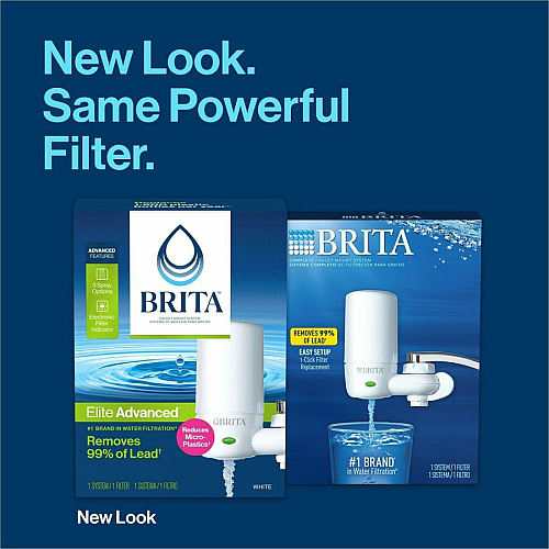 Brita Faucet Mount System with Elite Advanced Replacement Filter (42201BD)