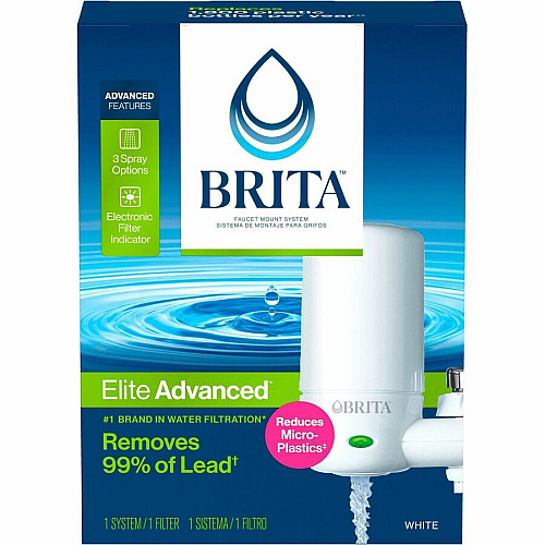 Brita Faucet Mount System with Elite Advanced Replacement Filter (42201BD)