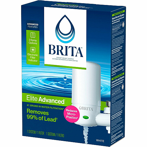 Brita Faucet Mount System with Elite Advanced Replacement Filter (42201BD)