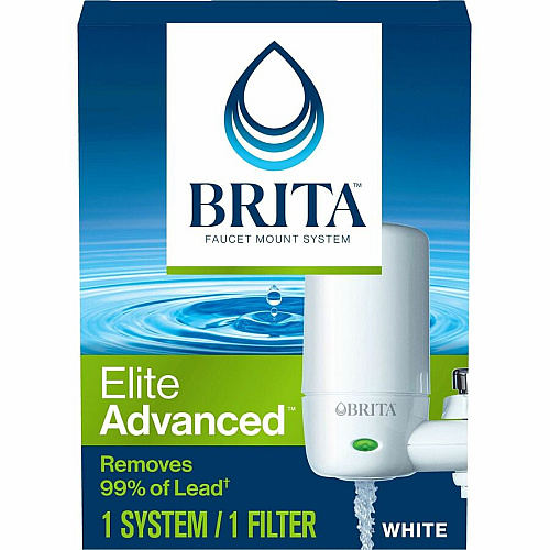 Brita Faucet Mount System with Elite Advanced Replacement Filter (42201BD)