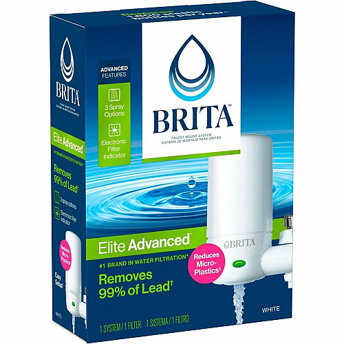 Brita Faucet Mount System with Elite Advanced Replacement Filter (42201BD)