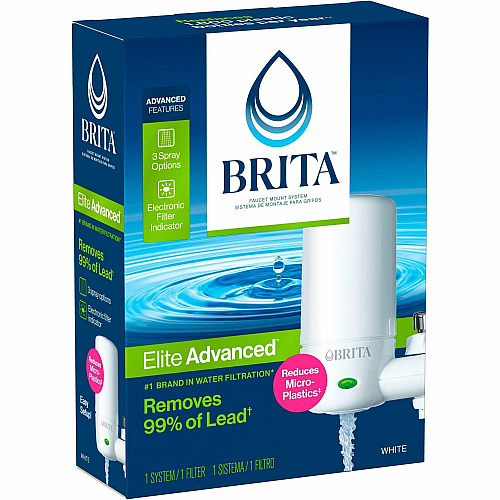 Brita Faucet Mount System with Elite Advanced Replacement Filter (42201BD)