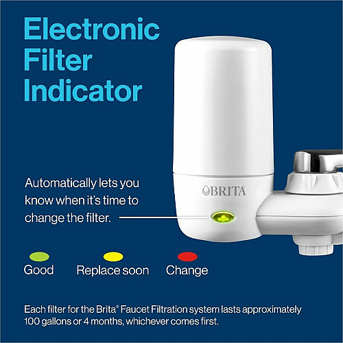 Brita Faucet Mount System with Elite Advanced Replacement Filter (42201BD)