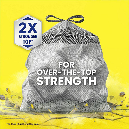 Glad ForceFlex MaxStrength Kitchen Drawstring Trash Bags (70320PL)
