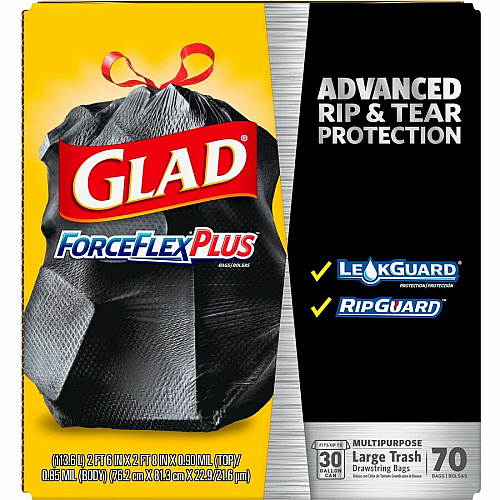 Glad Large Drawstring Trash Bags - ForceFlexPlus (70358BD)