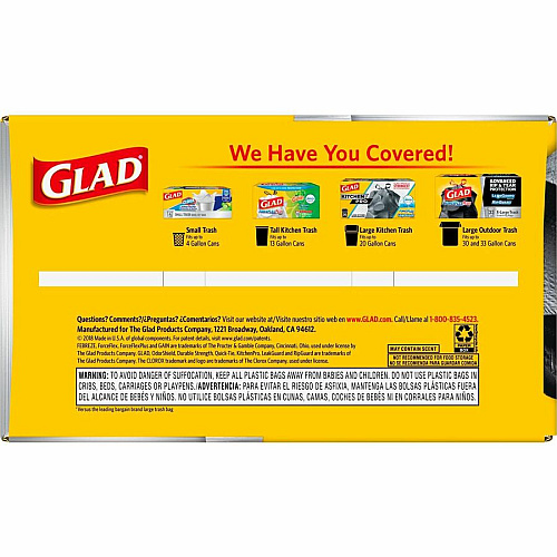Glad Large Drawstring Trash Bags - ForceFlexPlus (70358BD)