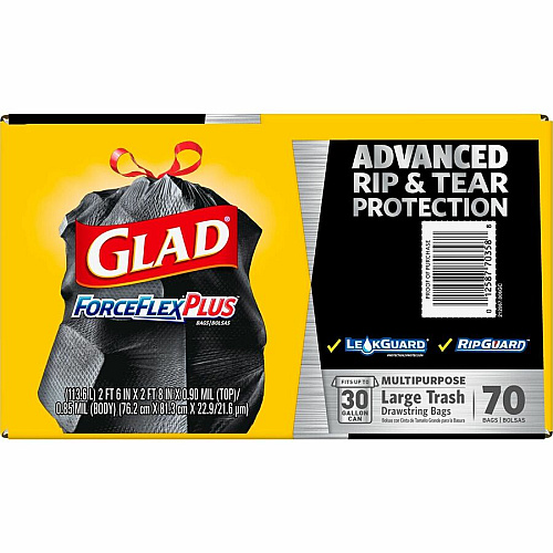Glad Large Drawstring Trash Bags - ForceFlexPlus (70358BD)