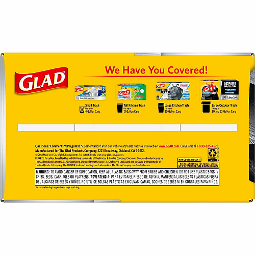 Glad Large Drawstring Trash Bags - ForceFlexPlus (70358PL)