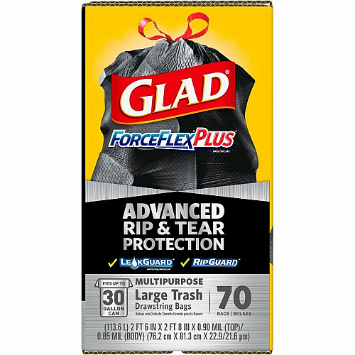 Glad Large Drawstring Trash Bags - ForceFlexPlus (70358PL)