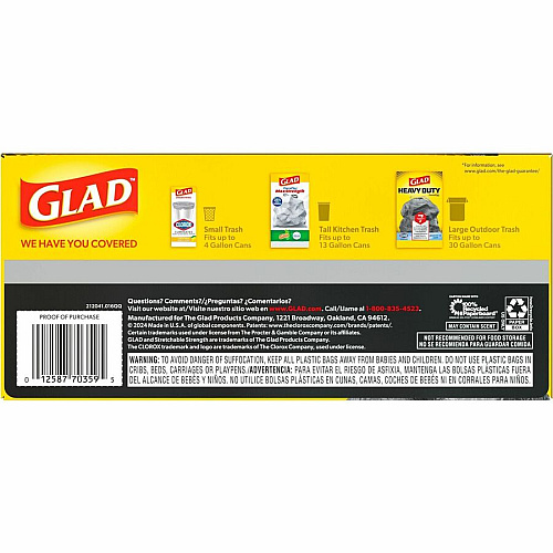 Glad ForceFlexPlus Large Drawstring Trash Bags (70359CT)