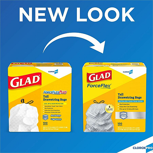 CloroxPro™ Glad ForceFlex Tall Kitchen Drawstring Trash Bags (70427PL)