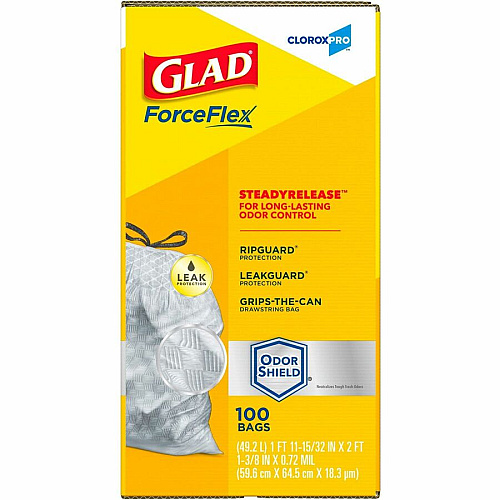 CloroxPro™ Glad ForceFlex Tall Kitchen Drawstring Trash Bags (70427PL)