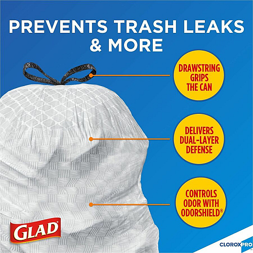 CloroxPro™ Glad ForceFlex Tall Kitchen Drawstring Trash Bags (70427PL)
