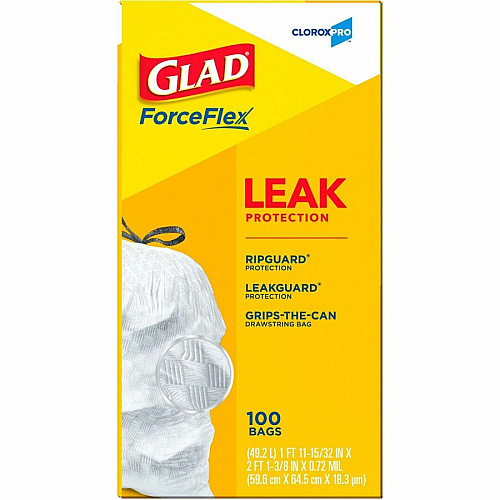 Glad ForceFlex Tall Kitchen Drawstring Trash Bags (78526BD)