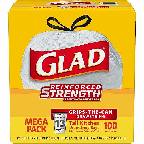 Glad ForceFlex Tall Kitchen Drawstring Trash Bags (78526PL)