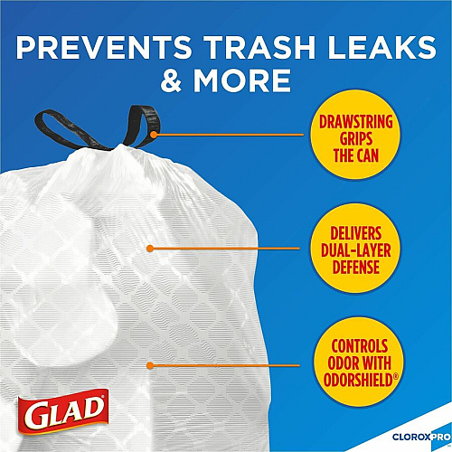 Glad ForceFlex Tall Kitchen Drawstring Trash Bags (78526PL)
