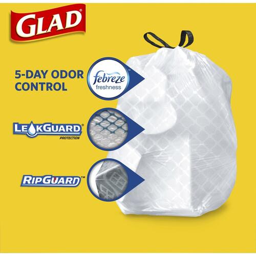Glad ForceFlexPlus Tall Kitchen Drawstring Trash Bags (78531BD)
