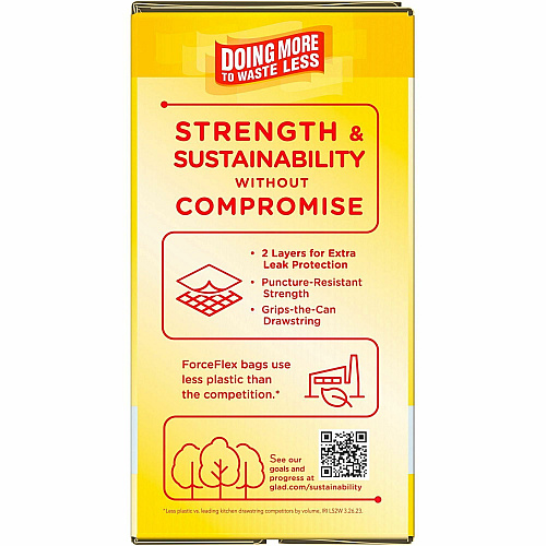 Glad ForceFlex Tall Kitchen Drawstring Trash Bags (78564CT)