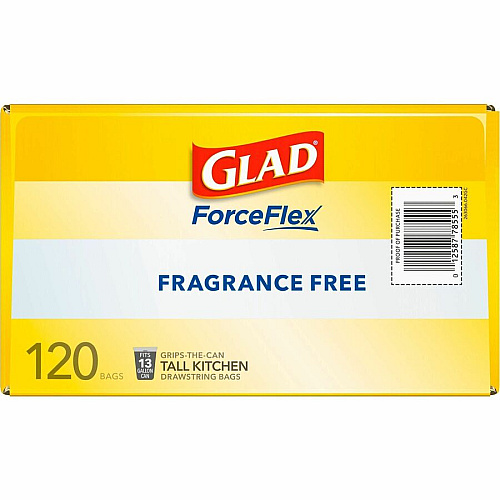 Glad ForceFlex Tall Kitchen Drawstring Trash Bags (78564CT)