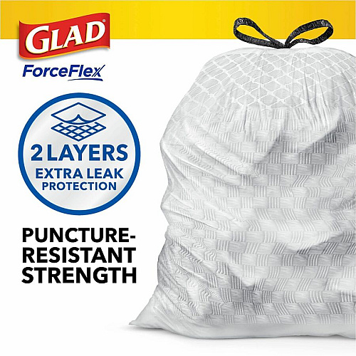 Glad ForceFlex Tall Kitchen Drawstring Trash Bags (78564PL)