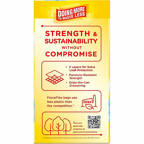 Glad ForceFlex Tall Kitchen Drawstring Trash Bags (78899BD)