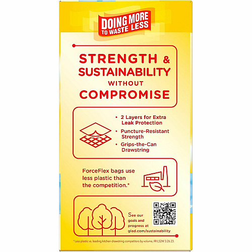 Glad ForceFlex Tall Kitchen Drawstring Trash Bags (78899PL)
