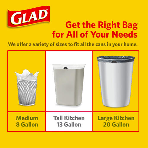 Glad OdorShield Tall Kitchen Drawstring Trash Bags