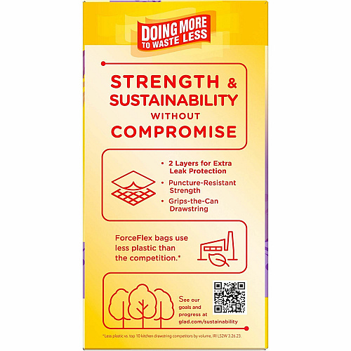 Glad ForceFlex Tall Kitchen Drawstring Trash Bags (78902BD)