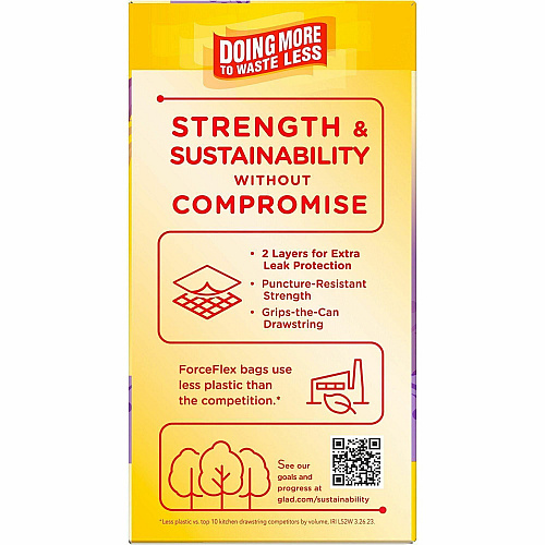 Glad ForceFlex Tall Kitchen Drawstring Trash Bags (78902PL)