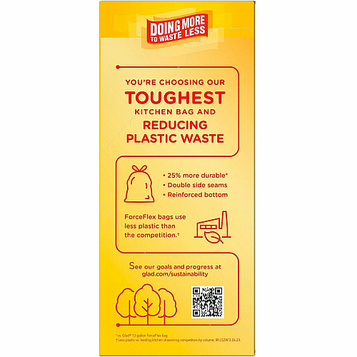 Glad ForceFlex MaxStrength X-Large Kitchen Drawstring Trash Bags (78913BD)