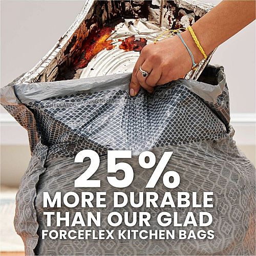 Glad ForceFlex MaxStrength X-Large Kitchen Drawstring Trash Bags (78913PL)