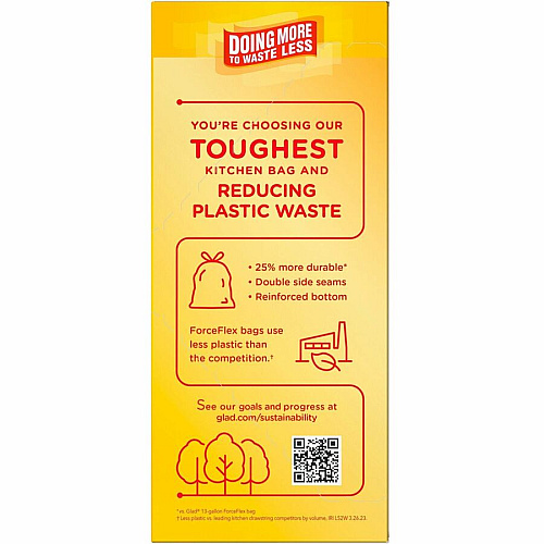 Glad ForceFlex MaxStrength X-Large Kitchen Drawstring Trash Bags (78913PL)