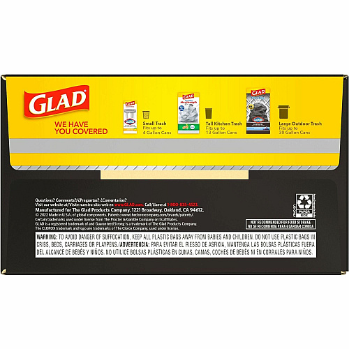 Glad Strong Large Drawstring Trash Bags (78952PL)