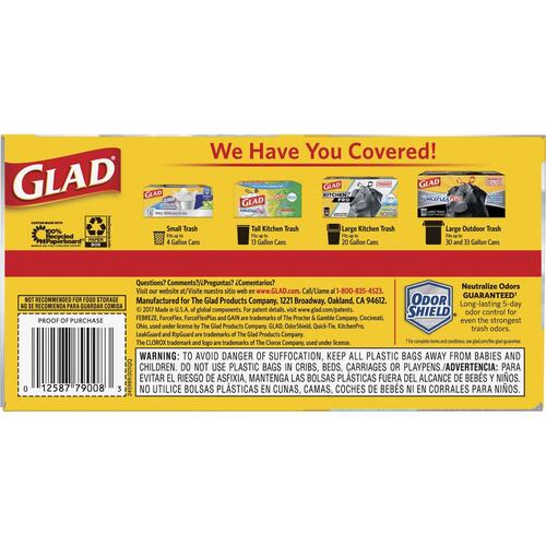 Glad Tall Kitchen Drawstring Trash Bags - ForceFlexPlus Advanced Protection (79008PL)
