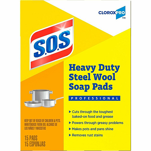 CloroxPro™ S.O.S Steel Wool Soap Pads (88320PL)