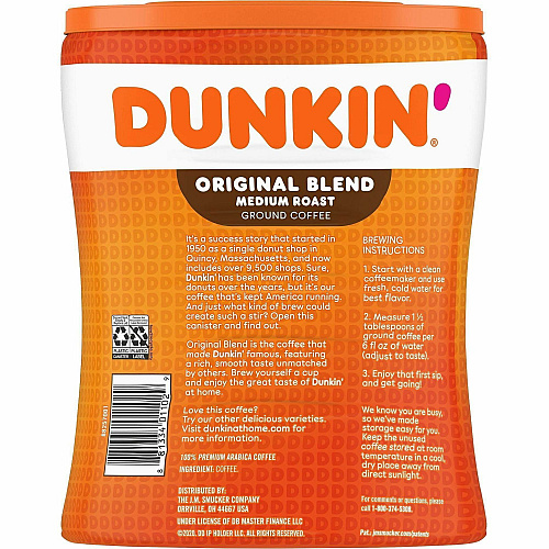 Dunkin' Donuts Original Blend Coffee (01102CT)