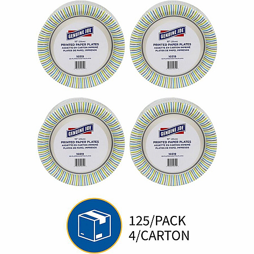Genuine Joe 10" Printed Paper Plates (10319CT)